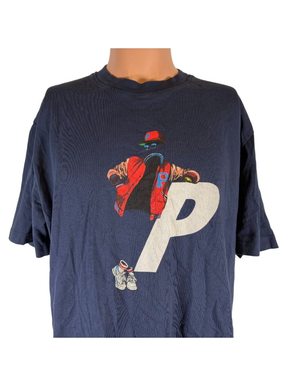 Palace Transparency T Shirt Mens Size XL Blue Skateboard 2023